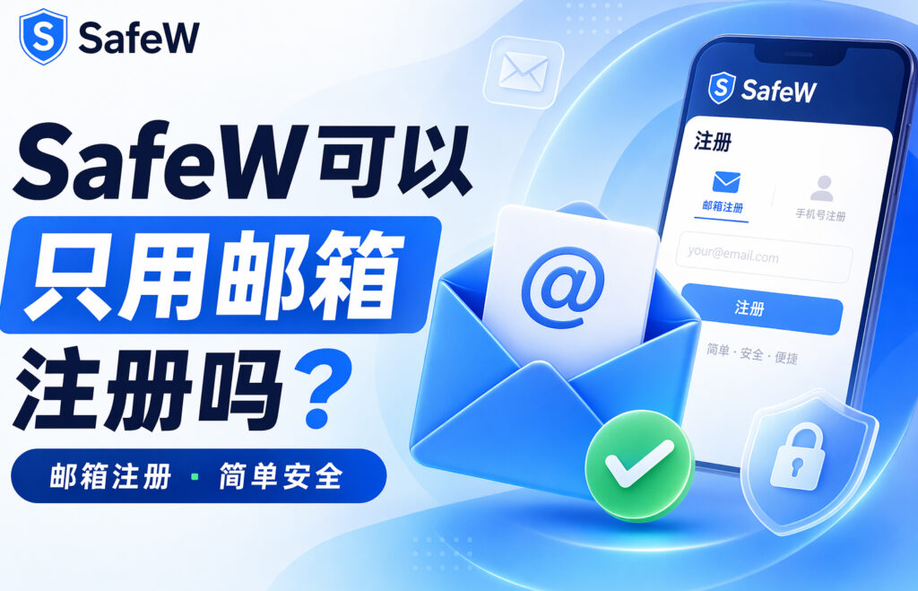 SafeW可以只用邮箱注册吗