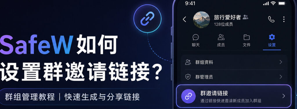 SafeW创建新的群邀请链接