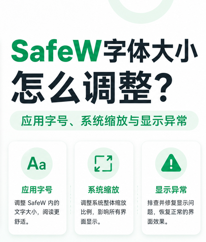 SafeW字体大小怎么调整