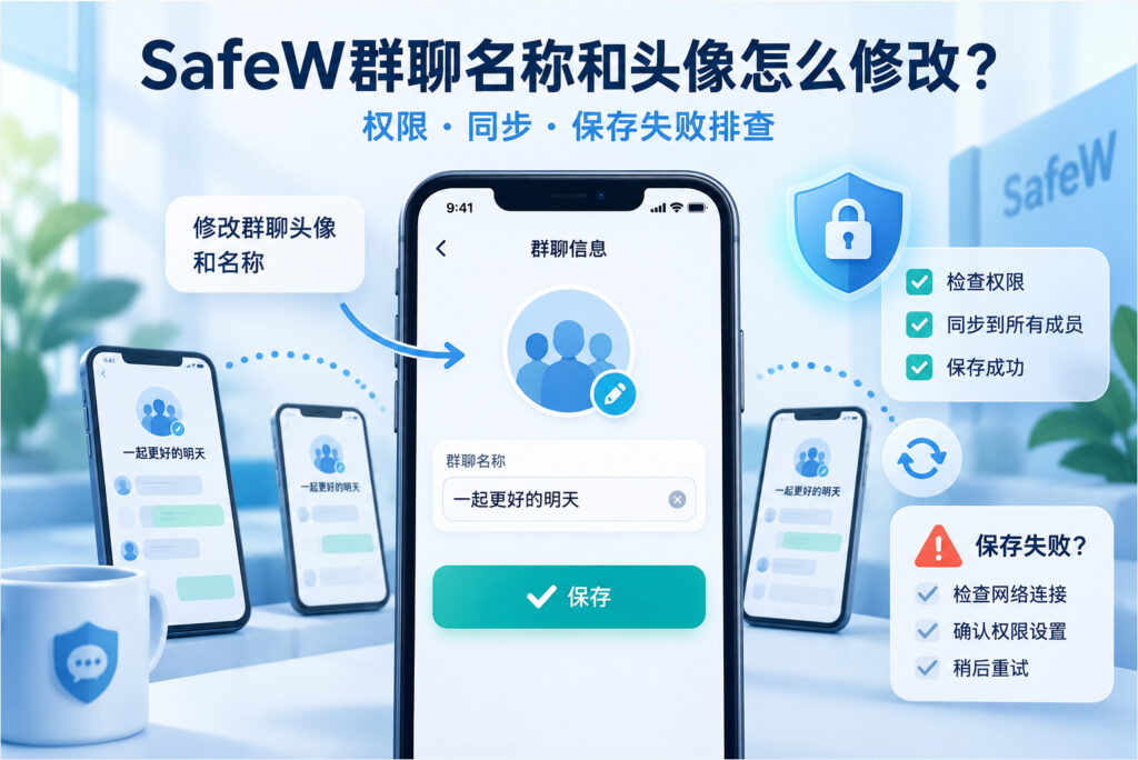 SafeW群聊名称和头像怎么修改